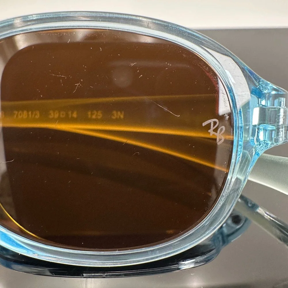 Ray-Ban Sunglasses Kids RJ9187S 7081/3 Oval Translucent Blue Ages 0-4 Toddler